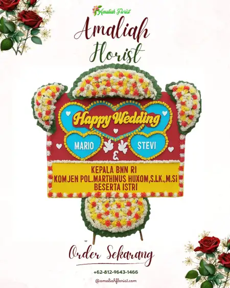 Papan Bunga Pernikahan Jila